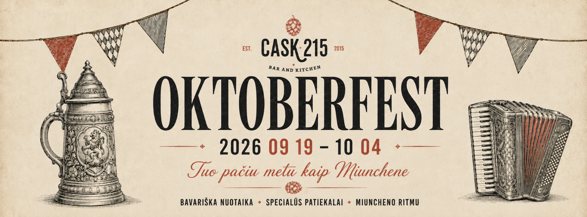 Oktoberfest CASK 215 renginio plakatas